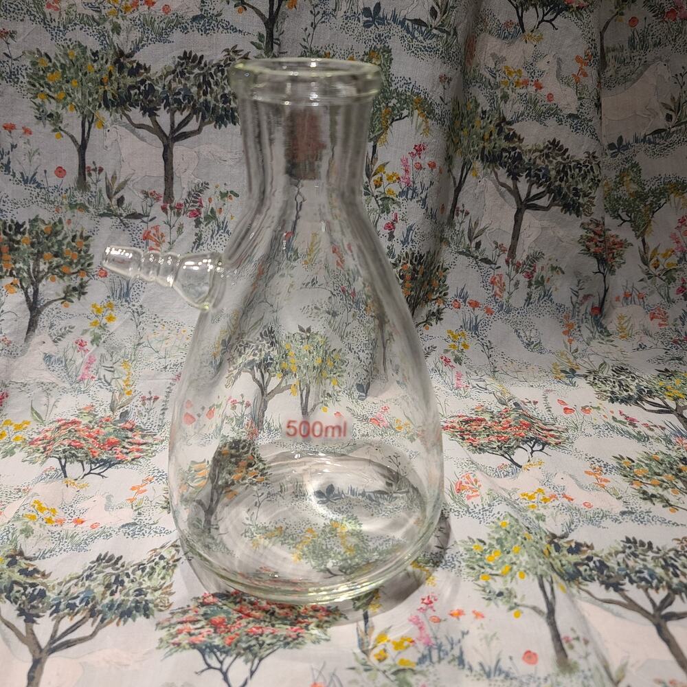 500ml Glass Buchner Filter Suction Flask,Lab Borosilicate Bottle,Heavy Wall